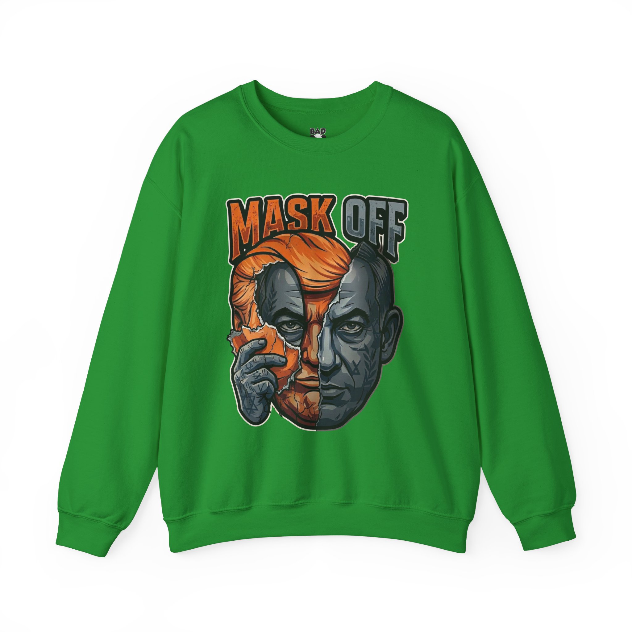 Mask Off | Trump and Netanyahu (Political Satire Crewneck) - Image 101