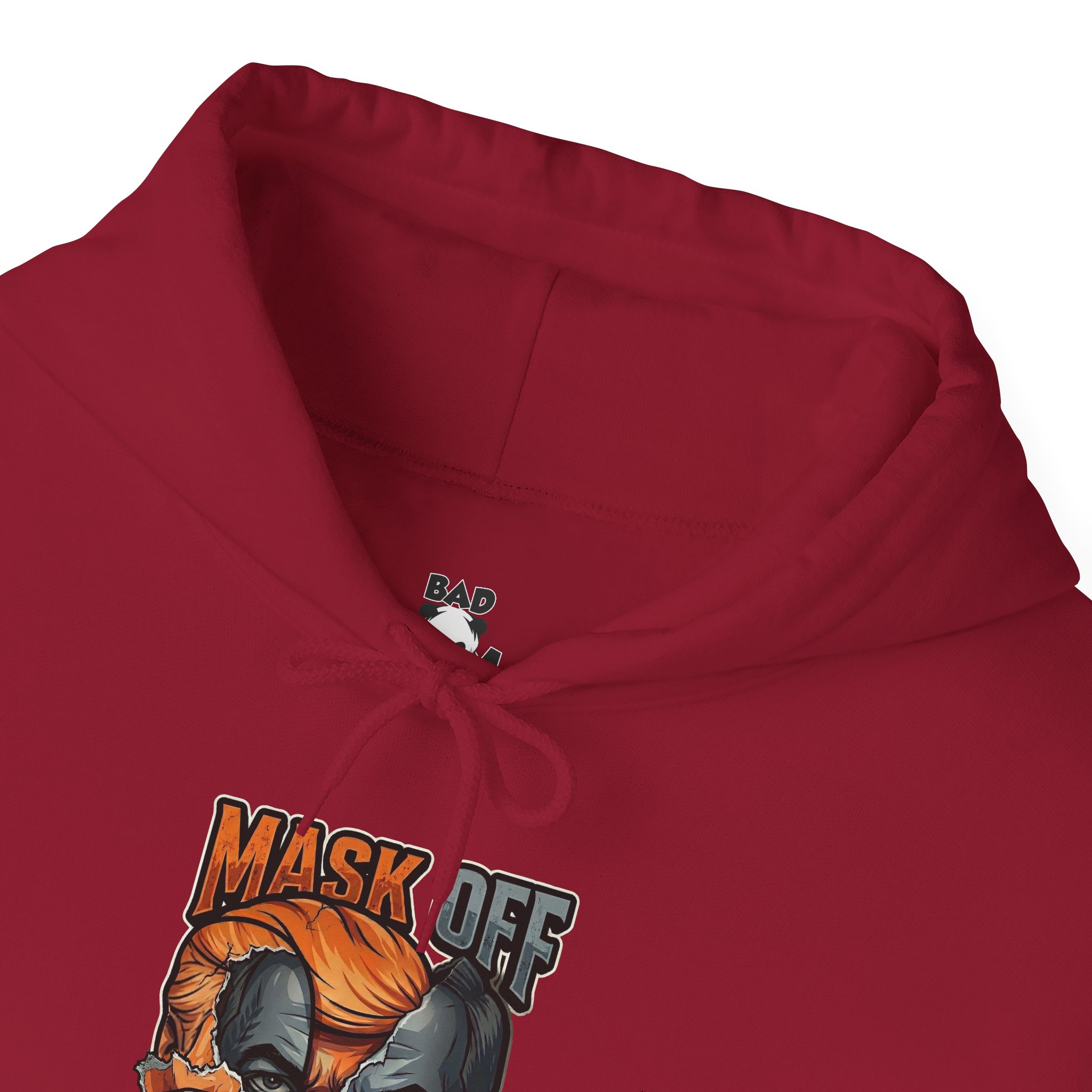 Mask Off Graphic Hoodie — Two-Faced Surreal Art Pullover - Image 24
