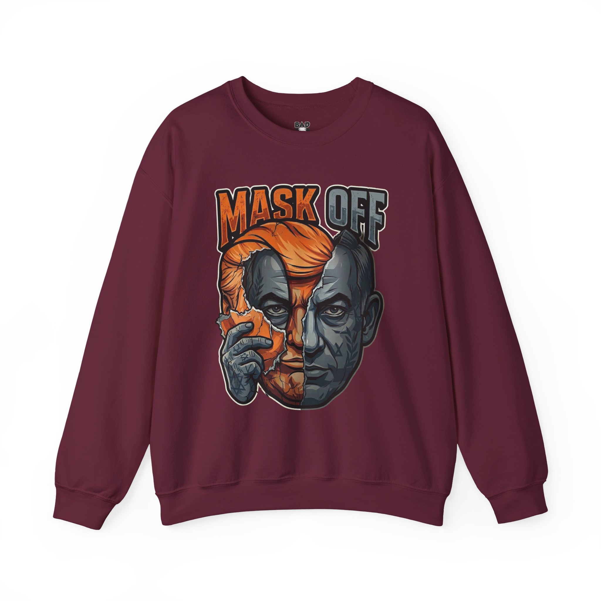 Mask Off | Trump and Netanyahu (Political Satire Crewneck) - Image 74