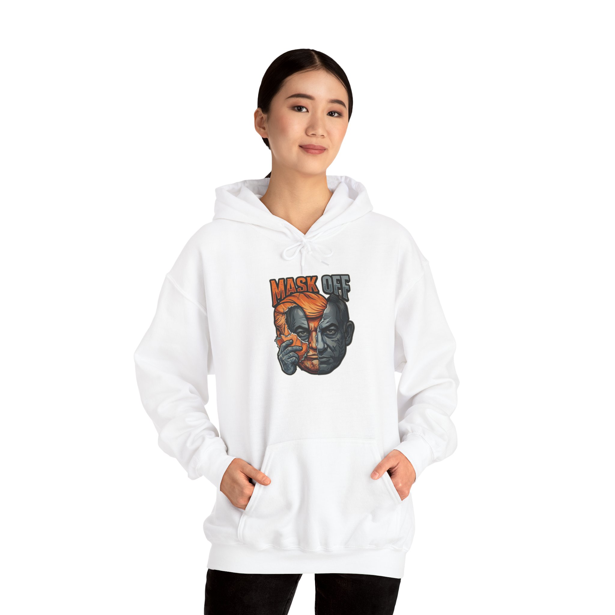 Mask Off Graphic Hoodie — Two-Faced Surreal Art Pullover - Image 6