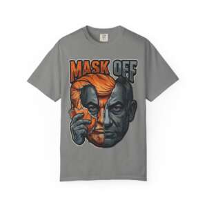 Mask Off | Trump and Netanyahu (Political Satire Illustration Tee)