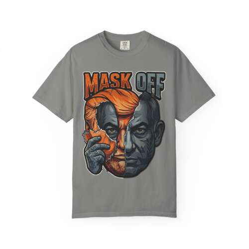 Mask Off | Trump and Netanyahu (Political Satire Illustration Tee)