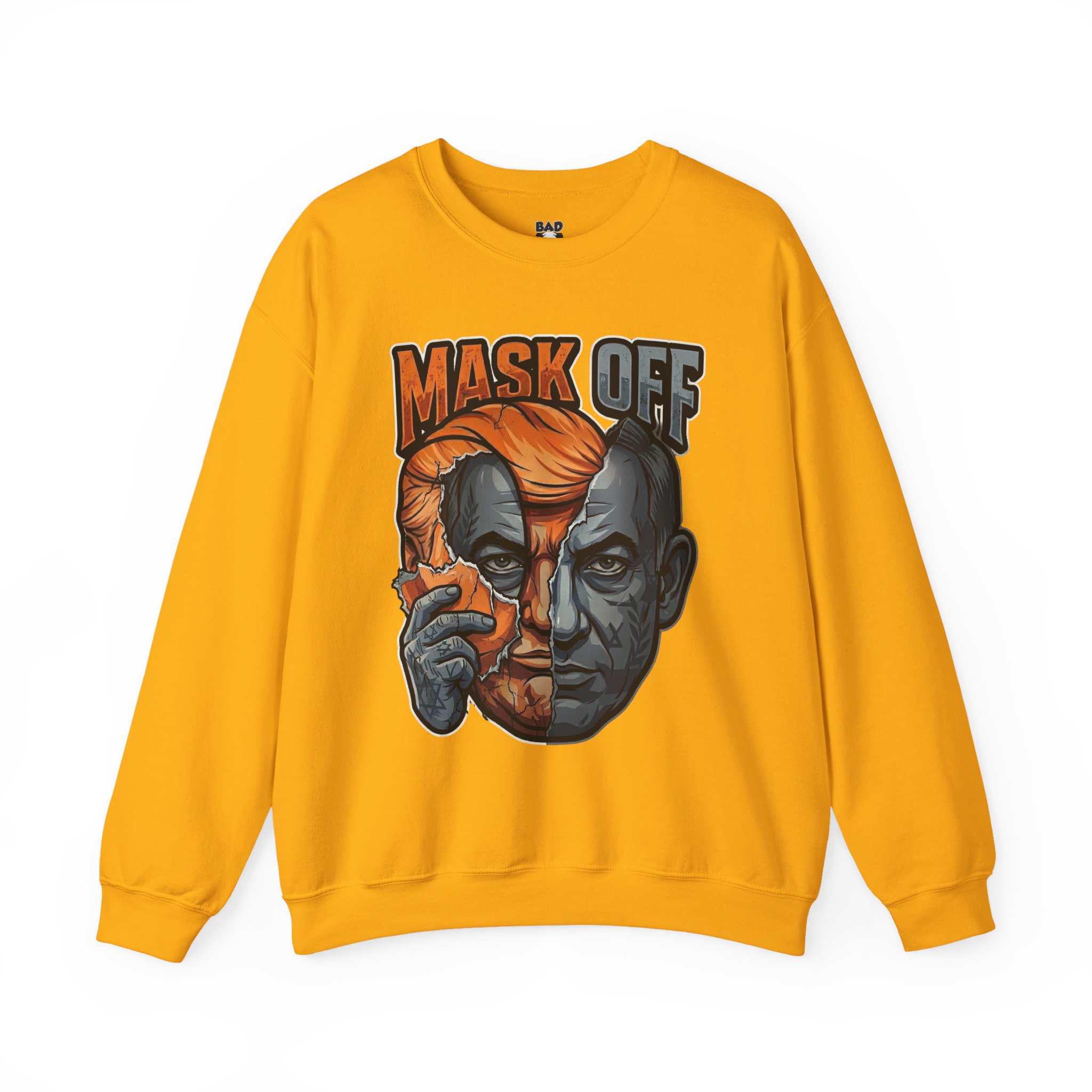 Mask Off | Trump and Netanyahu (Political Satire Crewneck) - Image 56