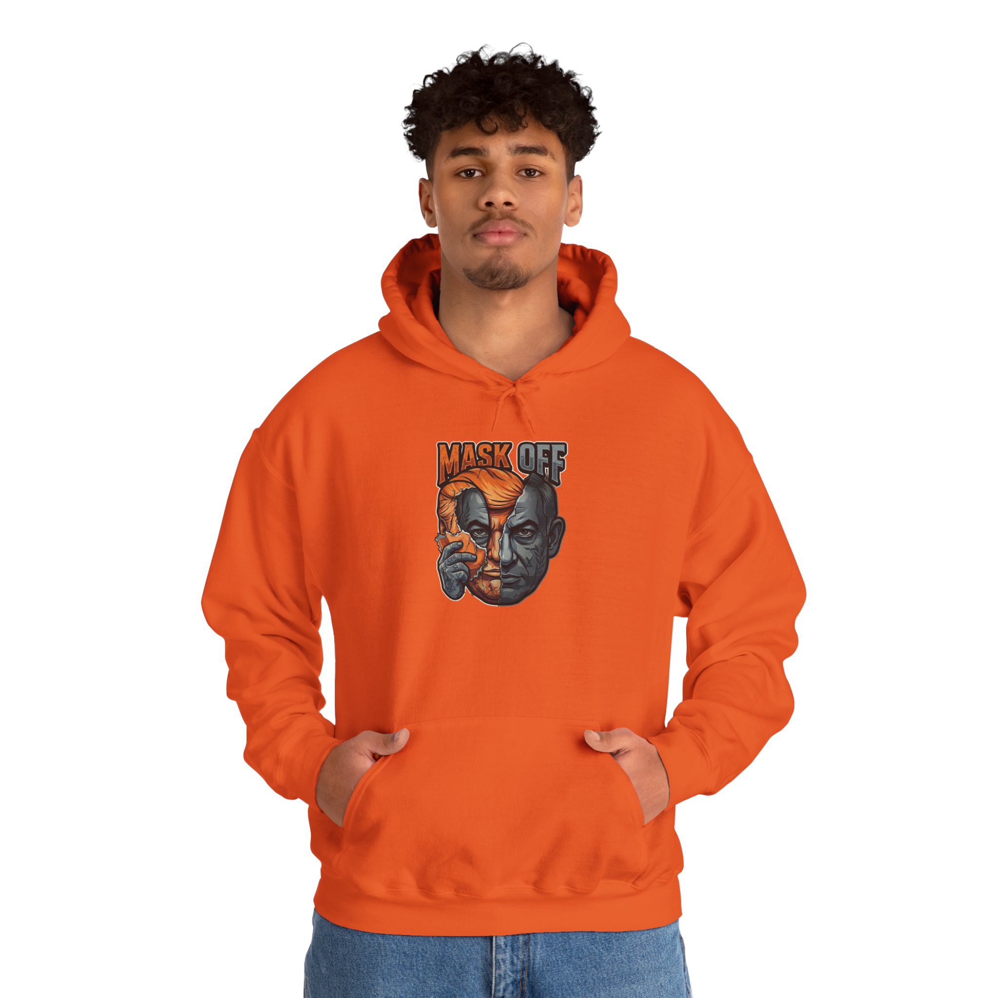 Mask Off Graphic Hoodie — Two-Faced Surreal Art Pullover - Image 53
