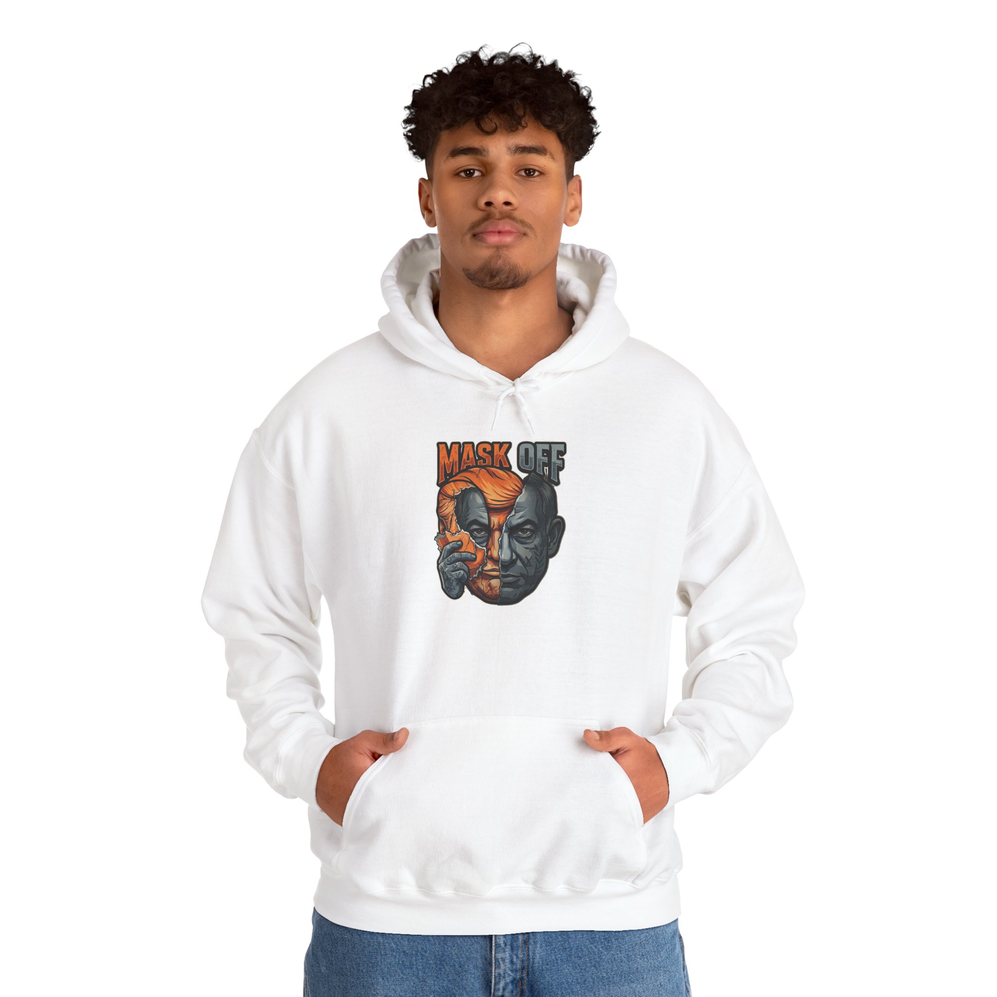 Mask Off Graphic Hoodie — Two-Faced Surreal Art Pullover - Image 7
