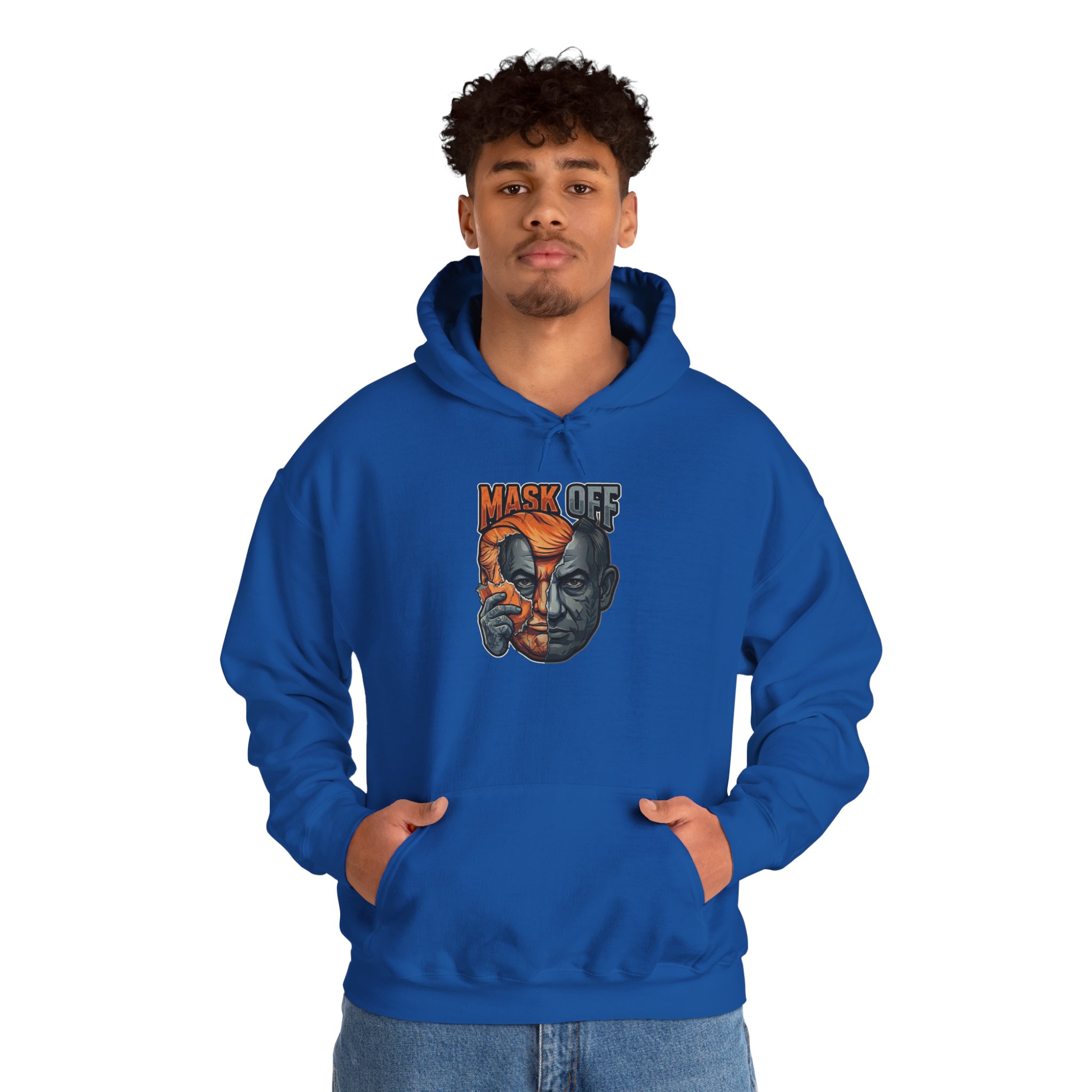 Mask Off Graphic Hoodie — Two-Faced Surreal Art Pullover - Image 62