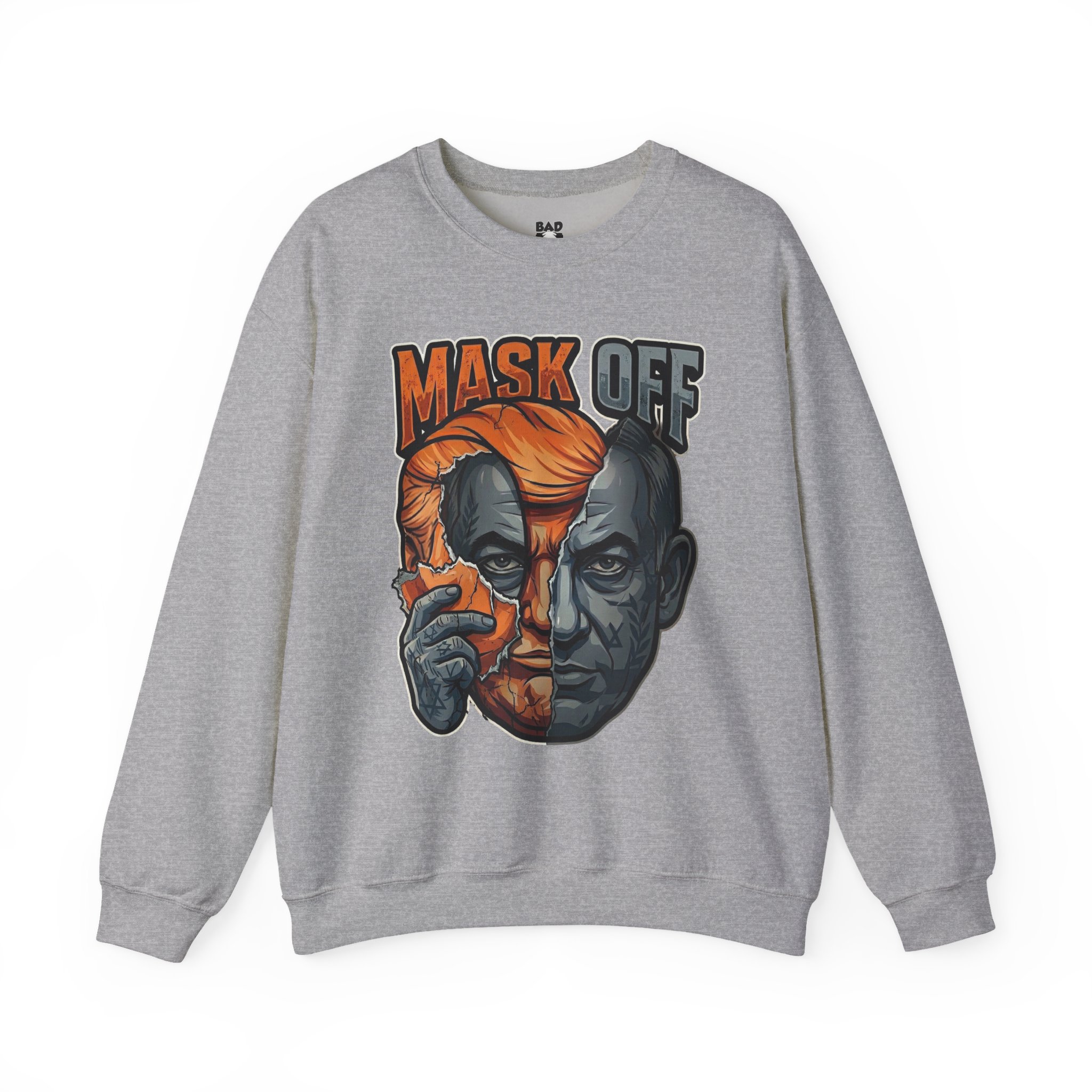 Mask Off | Trump and Netanyahu (Political Satire Crewneck) - Image 47