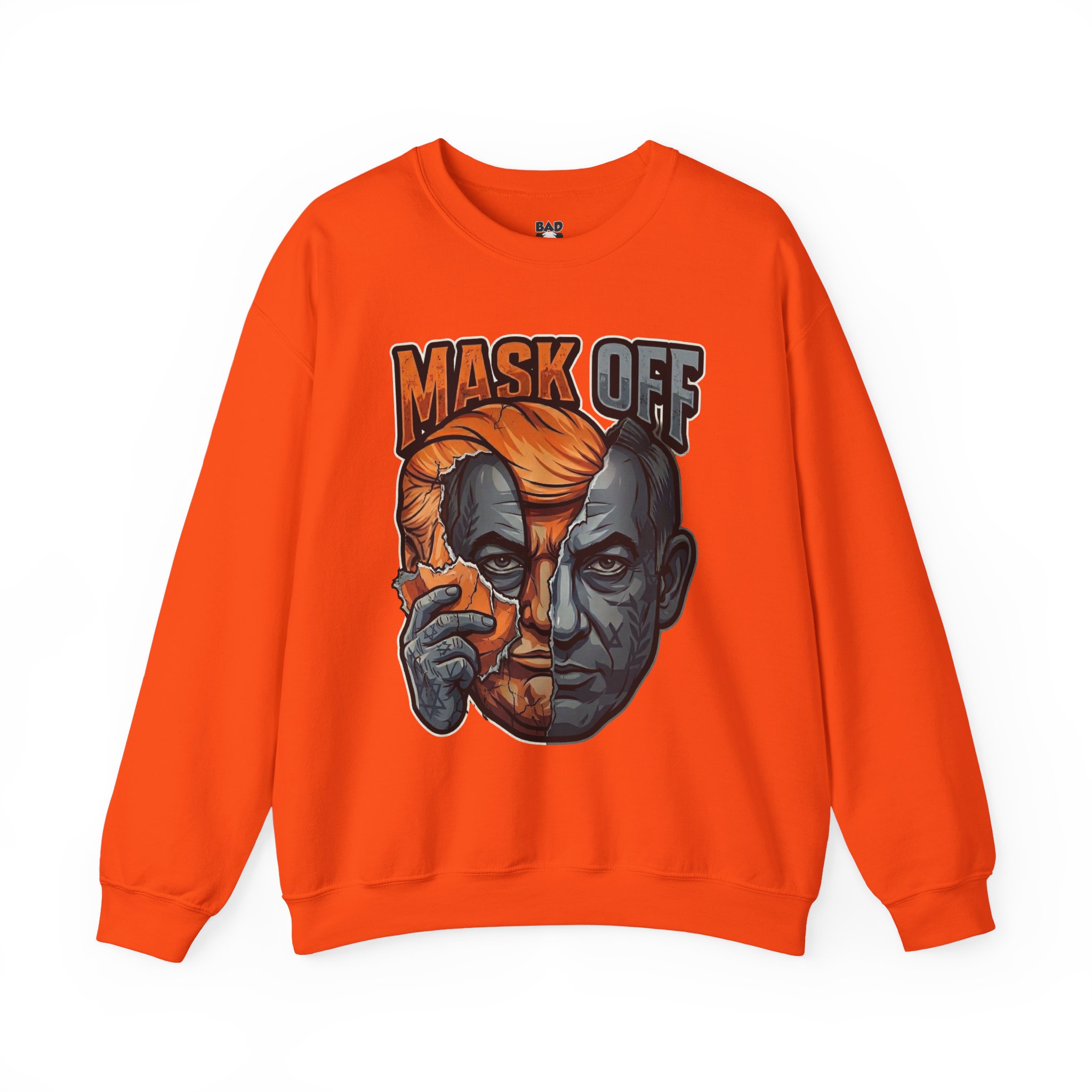 Mask Off | Trump and Netanyahu (Political Satire Crewneck) - Image 65