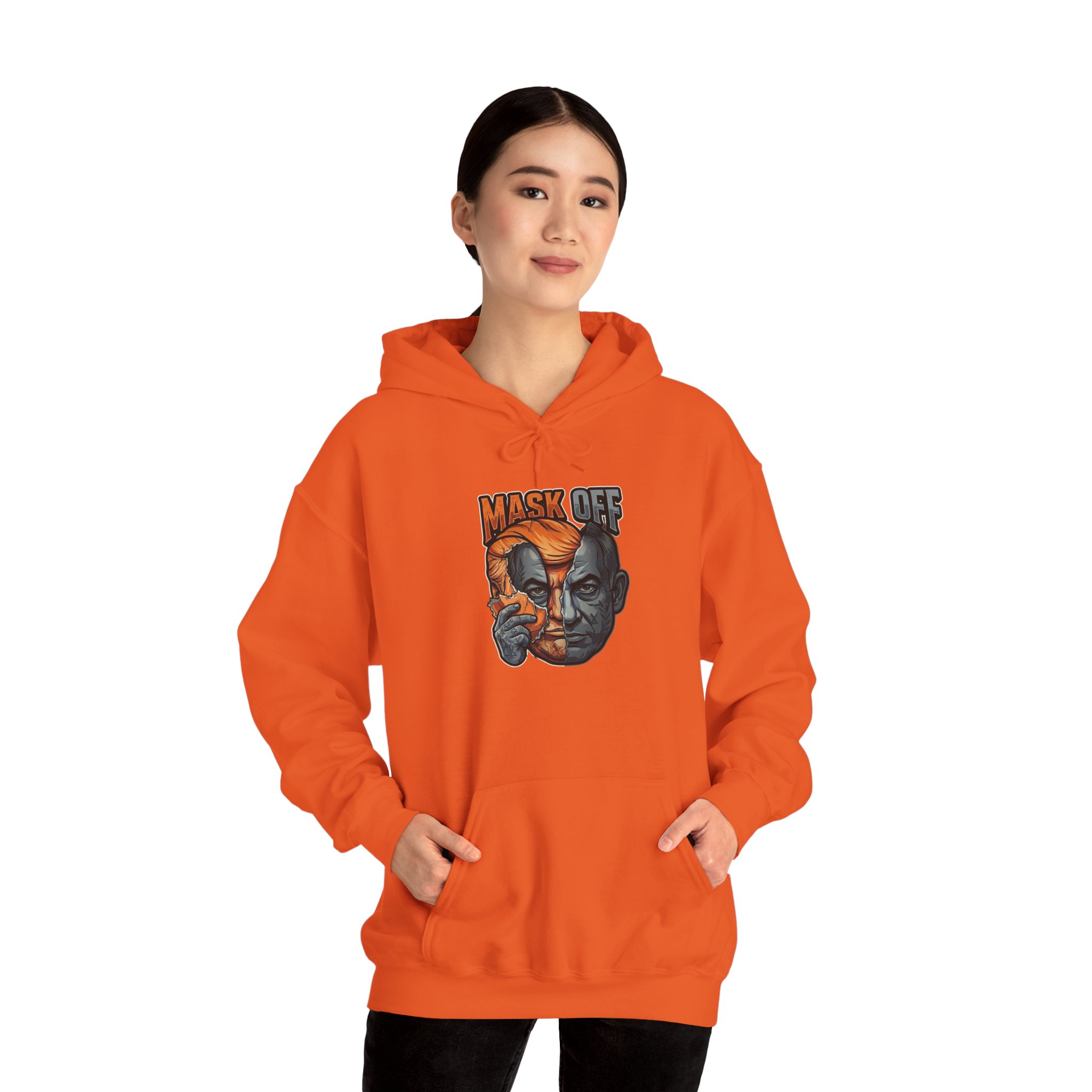 Mask Off Graphic Hoodie — Two-Faced Surreal Art Pullover - Image 52