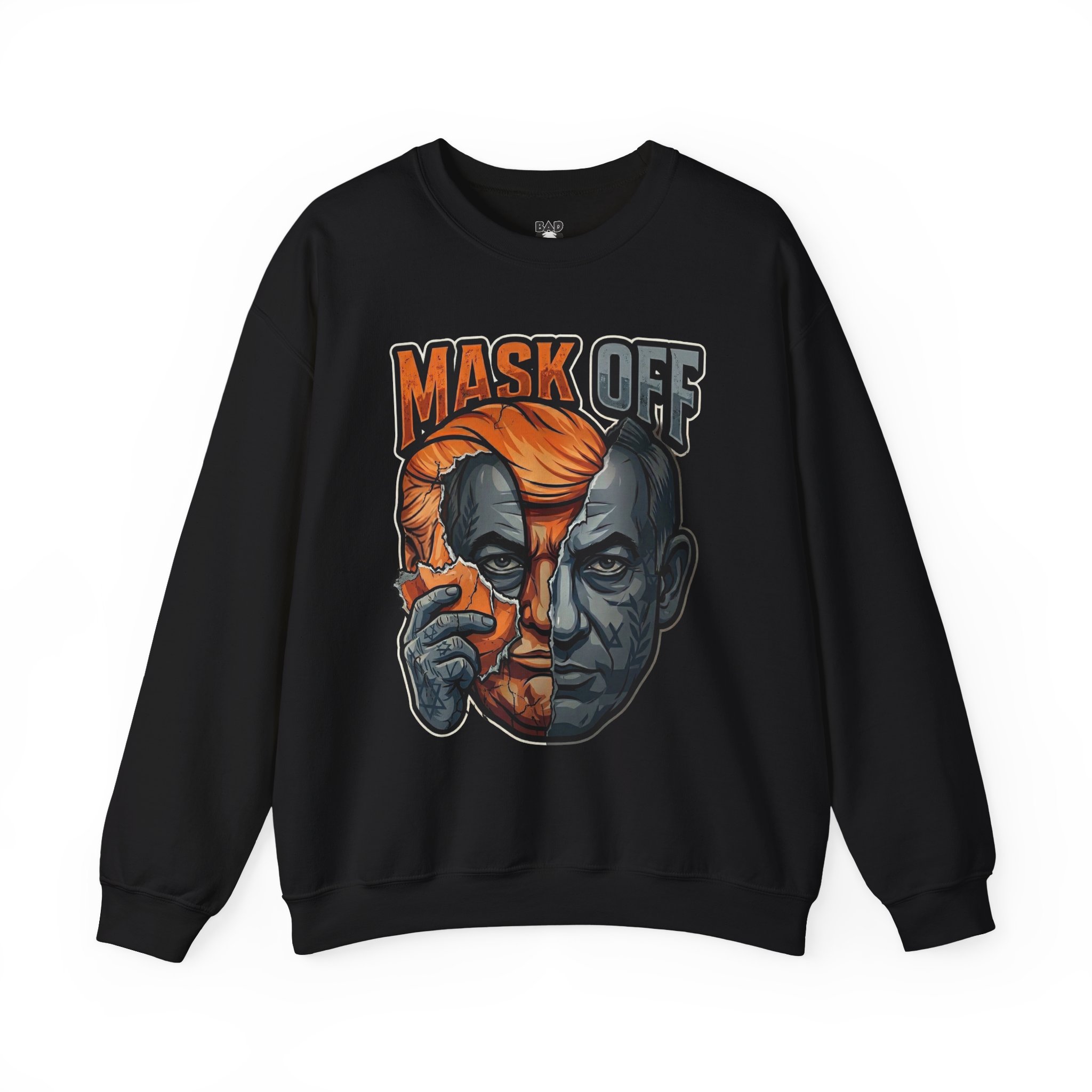 Mask Off | Trump and Netanyahu (Political Satire Crewneck) - Image 29
