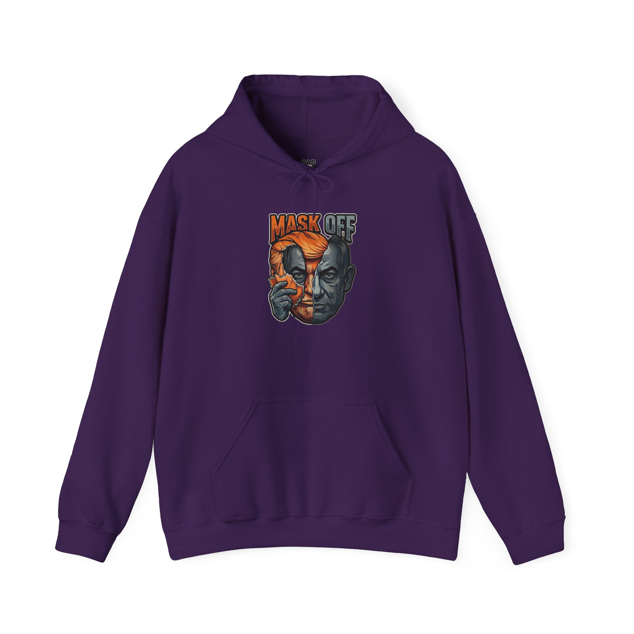 Mask Off Graphic Hoodie — Two-Faced Surreal Art Pullover - Image 65