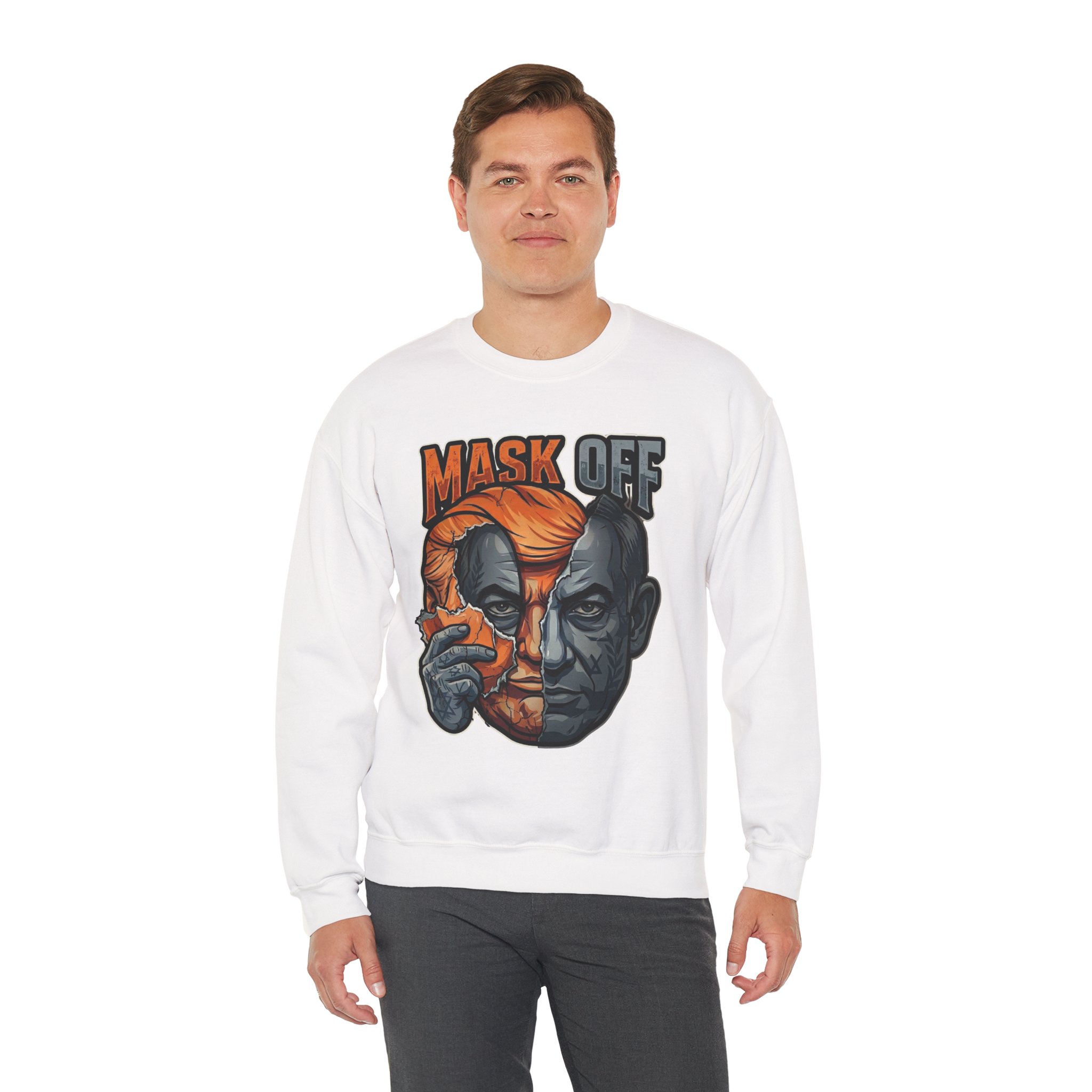 Mask Off | Trump and Netanyahu (Political Satire Crewneck) - Image 6